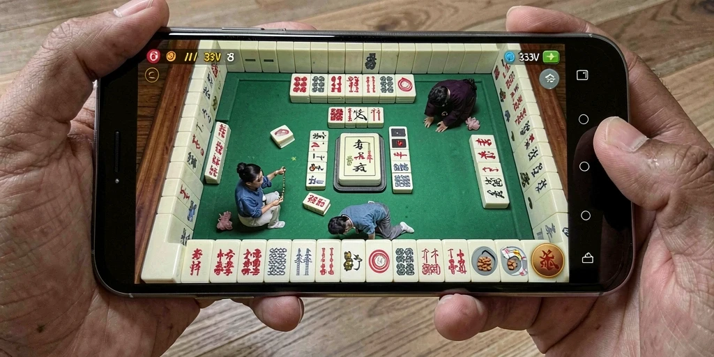 Screenshot gameplay dari 333V menunjukkan keseruan bermain Mahjong.