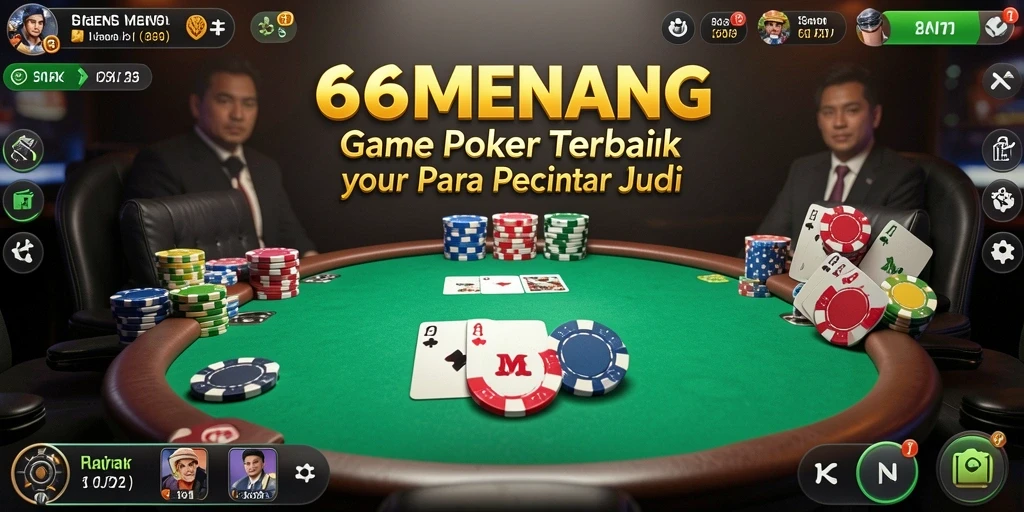 Tampilan gameplay Poker yang menarik di 66MENANG