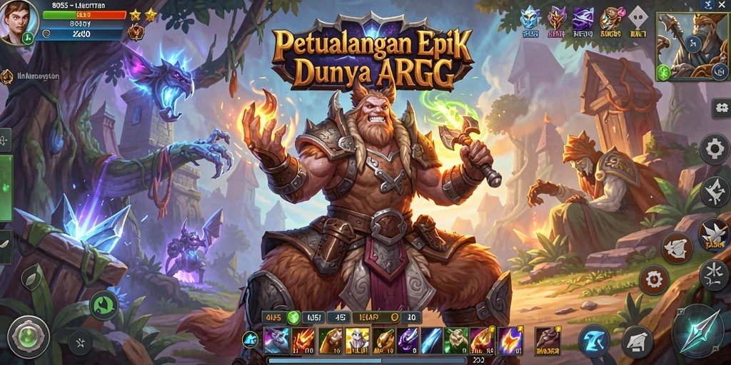 Screenshot menampilkan aksi mendebarkan dalam pertempuran ARPG.