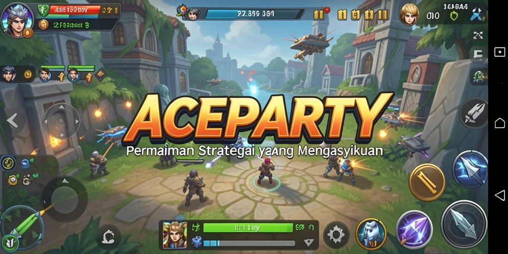 Tampilan gameplay ACEPARTY yang menarik dan penuh strategi.