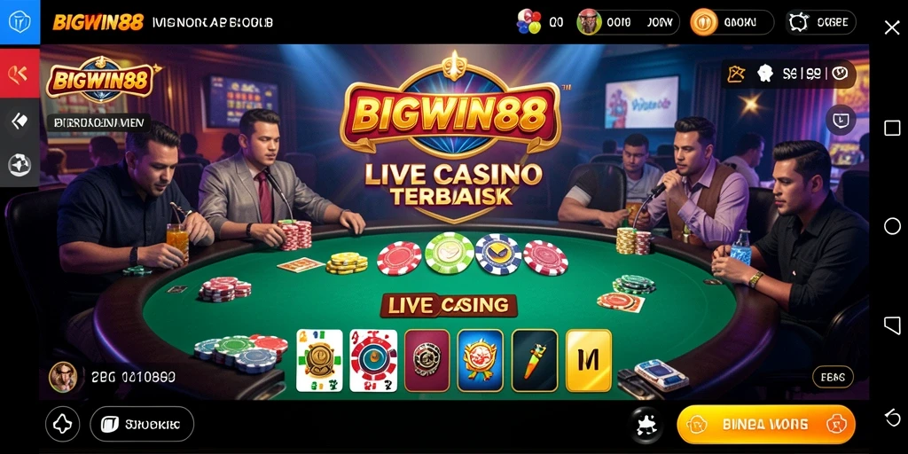Tampilan menarik gameplay Live Casino BIGWIN88.