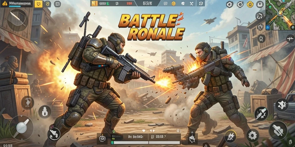 Gameplay G668 yang intens dan seru dalam pertarungan Battle Royale.