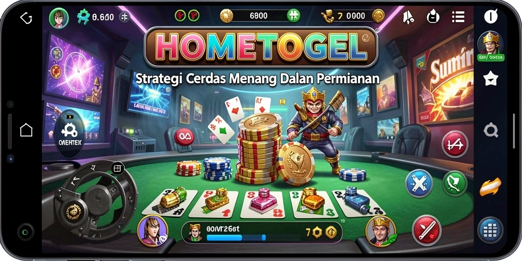 Tangkapan layar menunjukkan gameplay HOMETOGEL yang penuh strategi dan tantangan.
