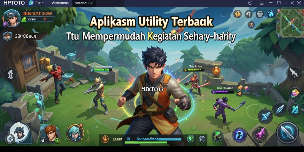 Screenshot utama HPTOTO menunjukkan fitur-fitur aplikasi Utility yang berguna.