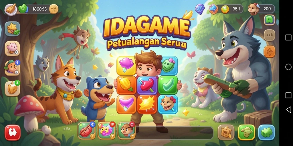 Screenshot utama IDAGAME menampilkan momen seru gameplay Match-3.