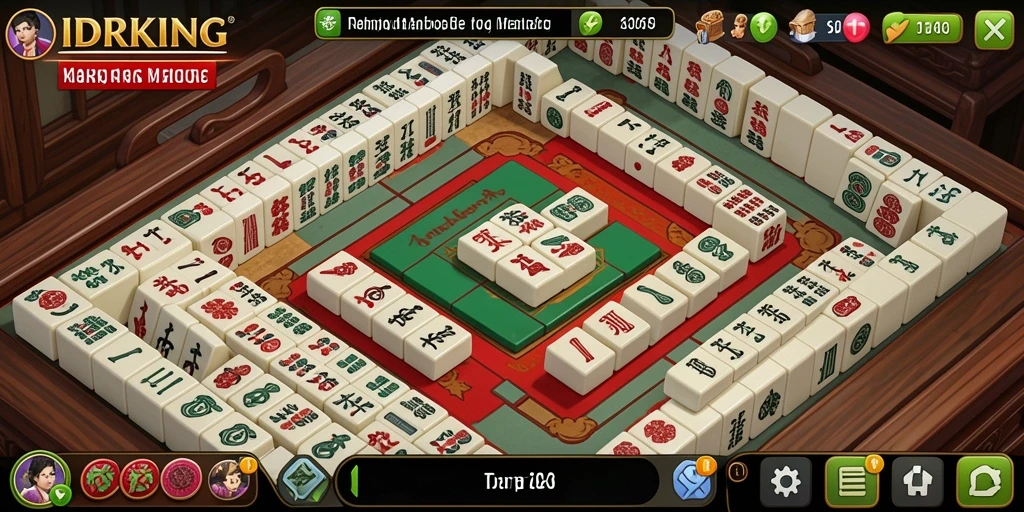 Tampilan gameplay Mahjong yang menarik dan menantang di IDRKING.