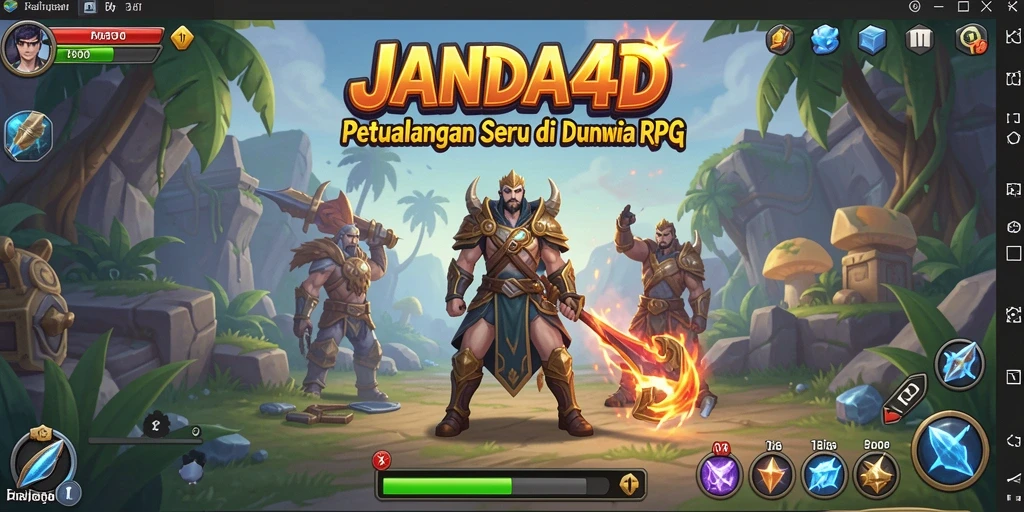 Tangkapan layar menunjukkan karakter dalam aksi petualangan RPG.