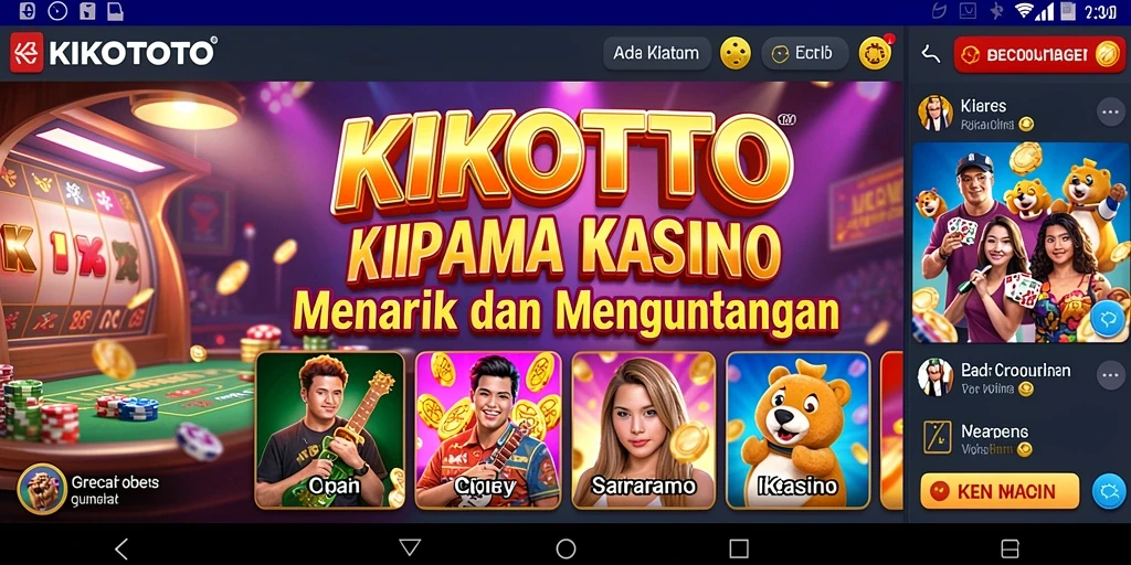 Tampilan gameplay KIKOTOTO yang seru dan menghibur.