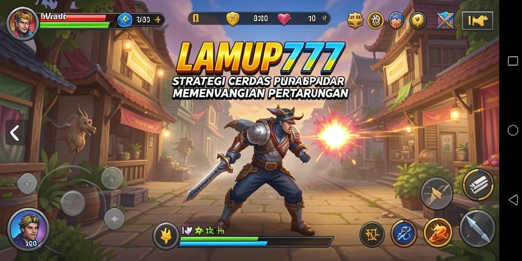 Screenshot gameplay LAMPU777 menampilkan strategi pertempuran yang intens.