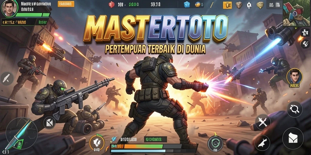 Tampilan gameplay mendebarkan dalam pertempuran intens Battle Royale.