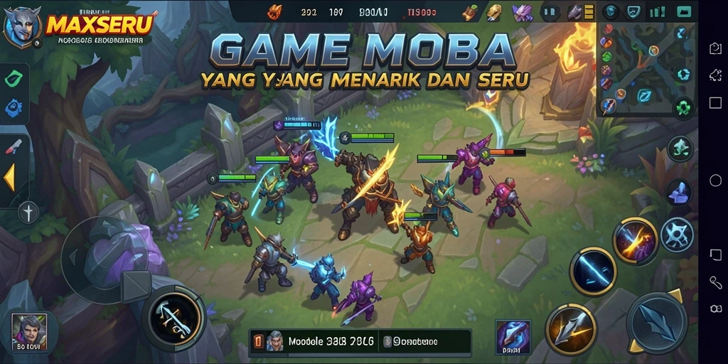 Screenshot gameplay <strong>MAXSERU</strong> memperlihatkan pertarungan seru dengan grafis menawan.