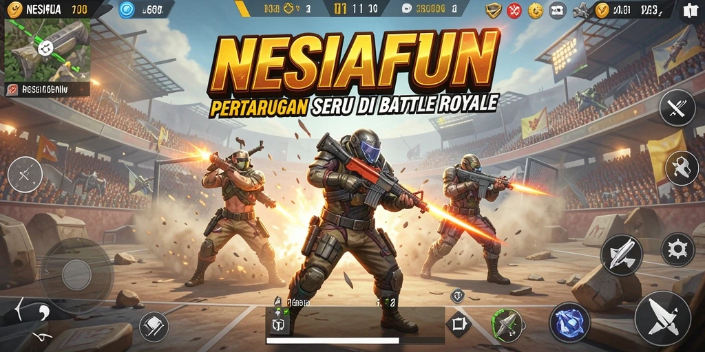 Screenshot gameplay <strong>NESIAFUN</strong> menampilkan aksi pertempuran yang seru dan mendebarkan.