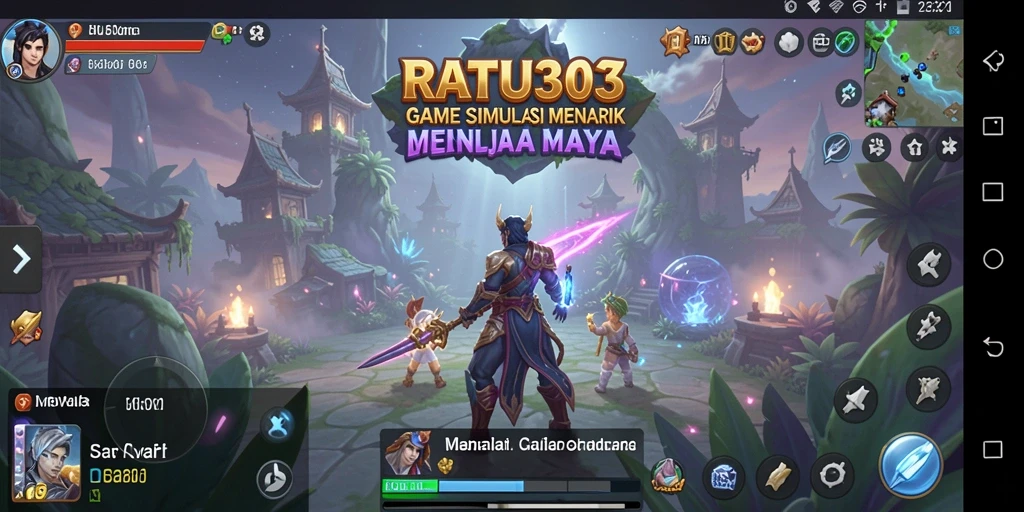 Screenshot gameplay menampilkan eksplore dan interaksi di dunia virtual.