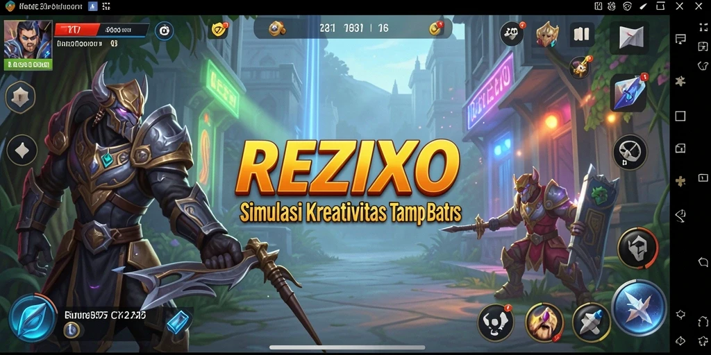 Tampilan gameplay yang menampilkan kreativitas tak terbatas di REZIXO.