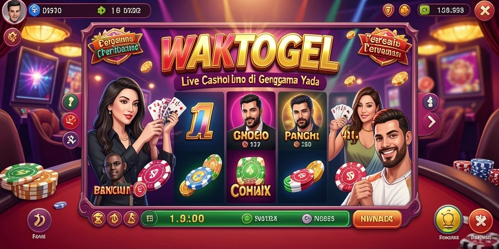 Tampilan gameplay WAKTOGEL yang menegangkan di Live Casino.