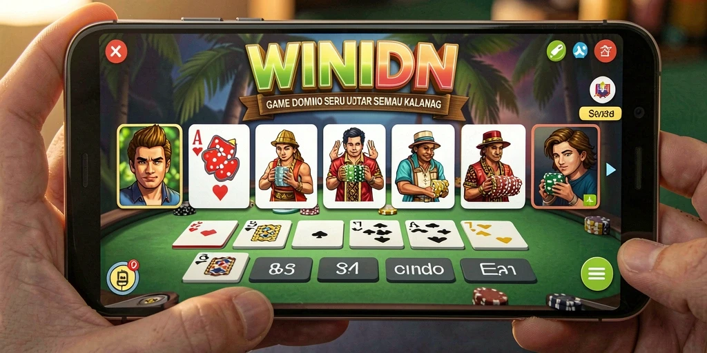 Tampilan gameplay seru dalam game domino WINIDN.