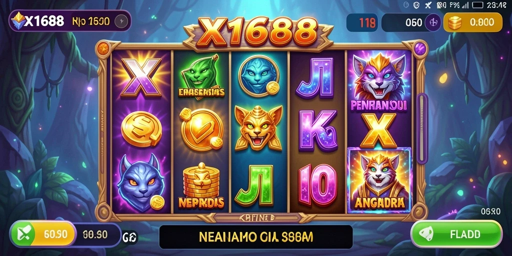 Tampilan gameplay menarik dari permainan Slot X168.